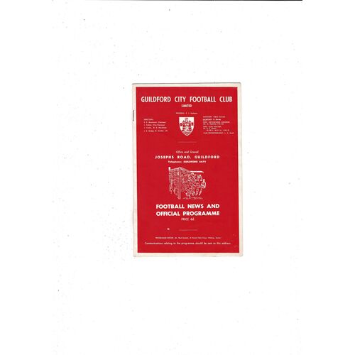 Guildford City Home Football Programme