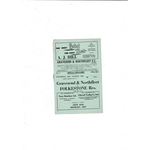 Gravesend & Northfleet Home Football Programmes