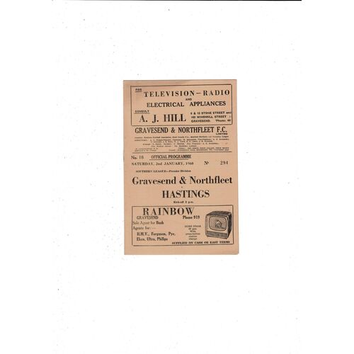 Gravesend & Northfleet Home Football Programmes