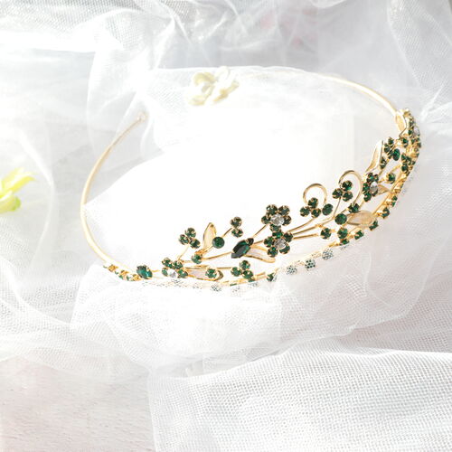 Emerald Green Crystal Tiara