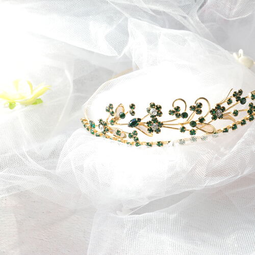 Emerald Green Crystal Tiara