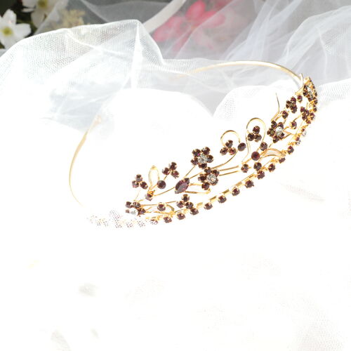 Amethyst & Crystal Tiara