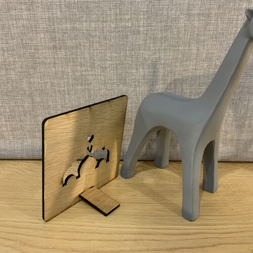 Wooden 1st birthday Card