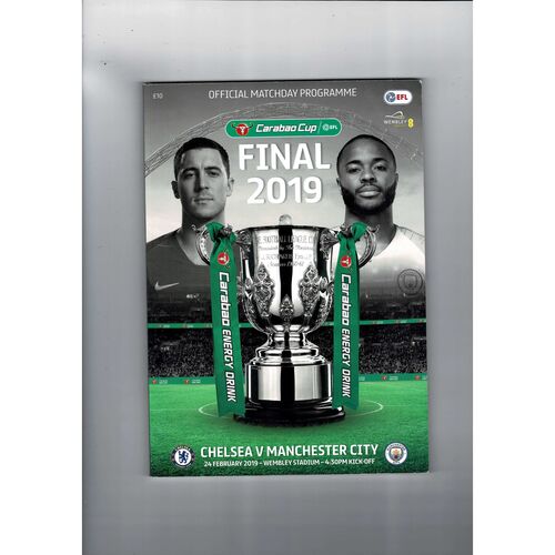 2019 Chelsea v Manchester City League Cup Final Football Programme + Press cutting