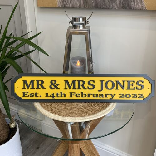 Mr & Mrs Street Signs