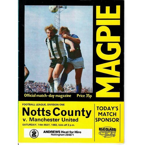 Notts County Home Football Programmes