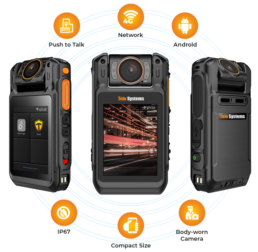 Telo LTE Body Worn T8 Body Worn Camera Radio Waves Communications UK