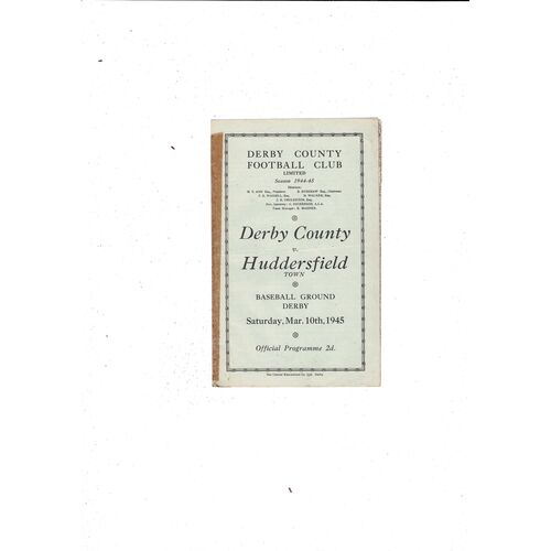 Huddersfield Town Away Football Programmes