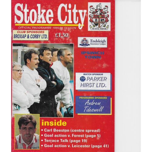 Stoke City Home Football Programmes