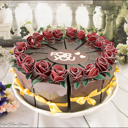 Rose Cake Gift/Favour Boxes