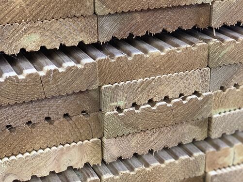 Redwood Double Sided Deck Boards 32mm x 125mm