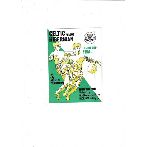 Scottish League Cup Final Football Programmes