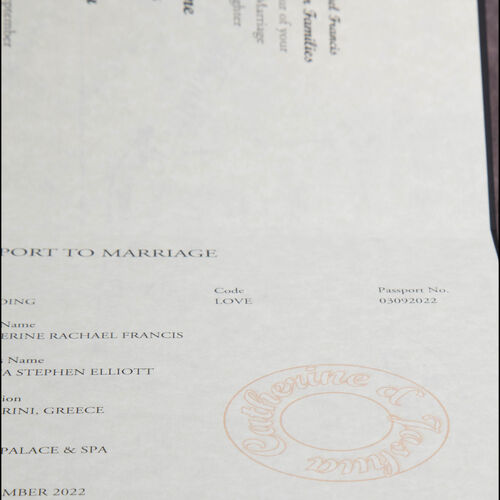 Passport Wedding Invitation