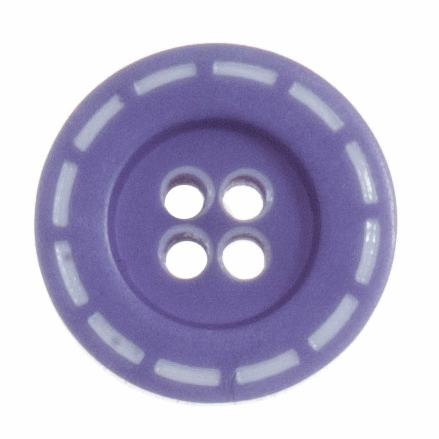 Stitched Design Buttons 18mm - Purple