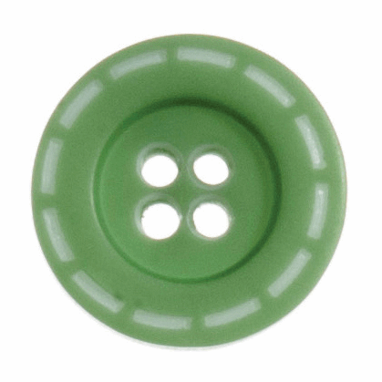 Stitched Design Buttons 18mm - Green