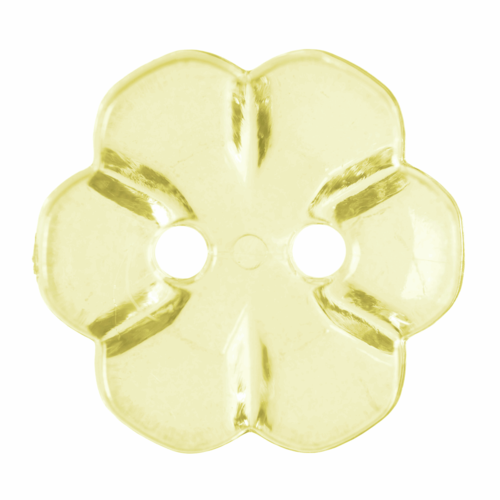 Flower Shape Buttons 17.5mm - Yellow