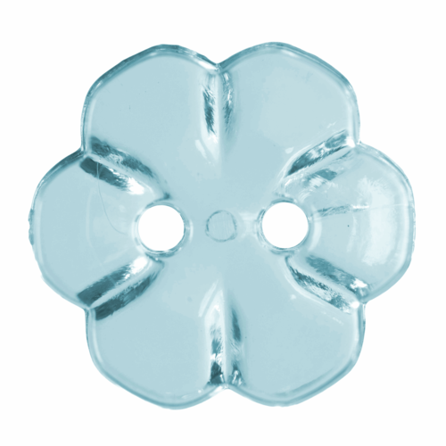 Flower Shape Buttons 17.5mm - Sky Blue