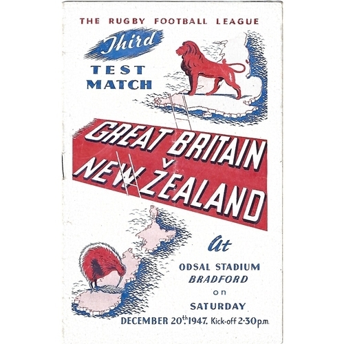 Rugby League Programmes - Great Britain, New Zealand, France, Wales etc.