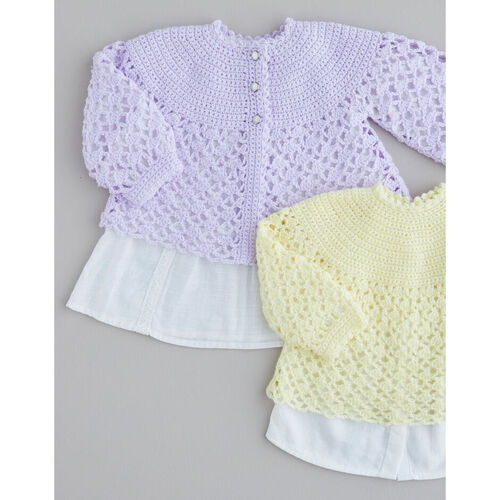 Crochet Top & Matinee Jacket in Snuggly 4ply - Pattern 5483