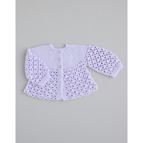 Crochet Top & Matinee Jacket in Snuggly 4ply - Pattern 5483