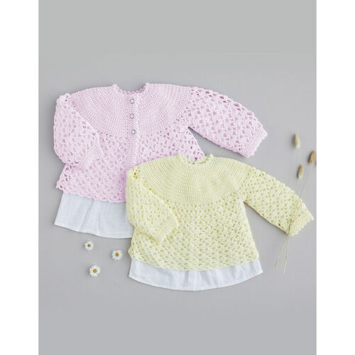 Crochet Top & Matinee Jacket in Snuggly 4ply - Pattern 5483