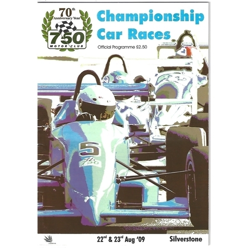 2009 Silverstone 750 Motor Club Championship Car Races Meeting (22-23/08/2009) Motor Racing Programme