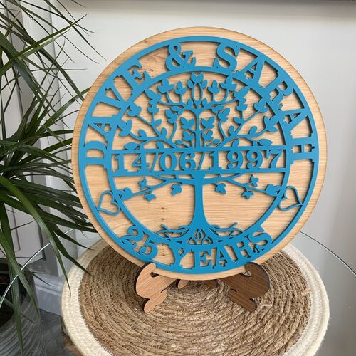 Customised Tree Of Life Wedding Anniversary Gift | Tree Of Life Monogram | Special Anniversary Gift