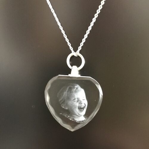 2D Heart Crystal Pendant