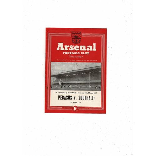 Amateur Cup Semi Final Football Programmes