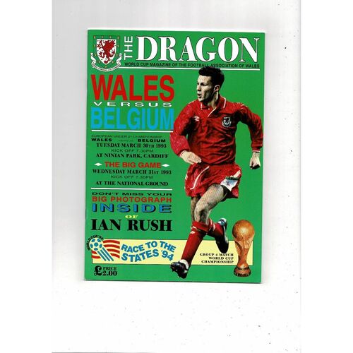 Wales Home Football Programmes
