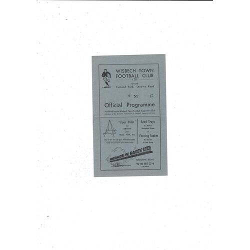 Wisbech Town Football Programme