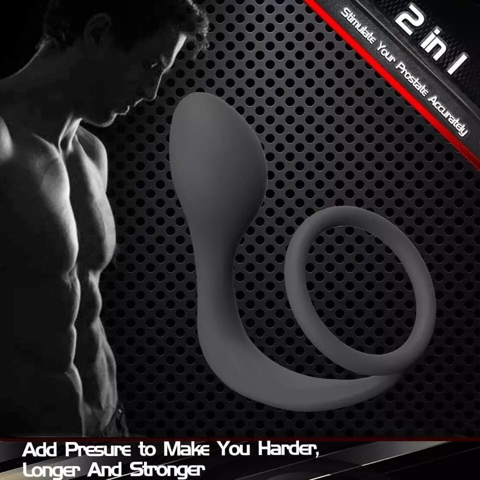 Nessus Play silicone anal prostate plug with flexible cock ring