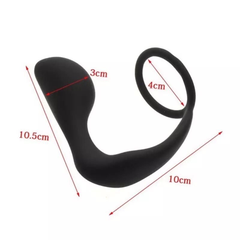 Nessus Play silicone anal prostate plug with flexible cock ring