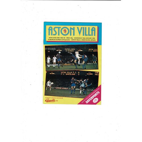 European Super Cup Football Programmes