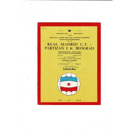 European Cup Final / Champions League Football Programmes