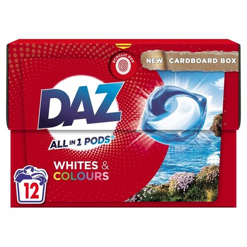 DAZ All-in-1 Pods Washing Liquid Capsules, 12 Washes