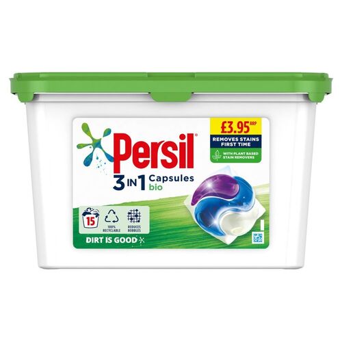 Persil Bio 3 in 1 stain removal Laundry Capsules 15pc