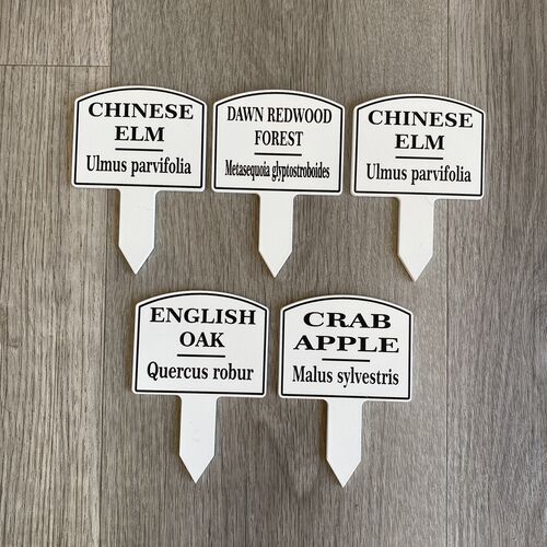 Bonsai Tree Tags / Labels Set of 5