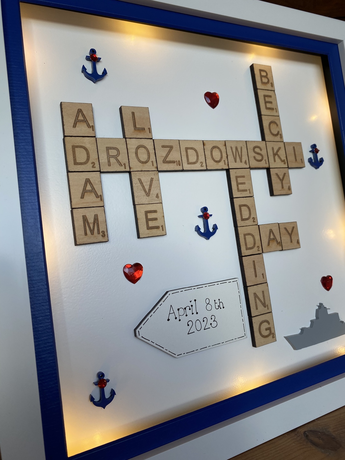 Bespoke Scrabble Word Art Crafty Monkey Sports Medal Hangers