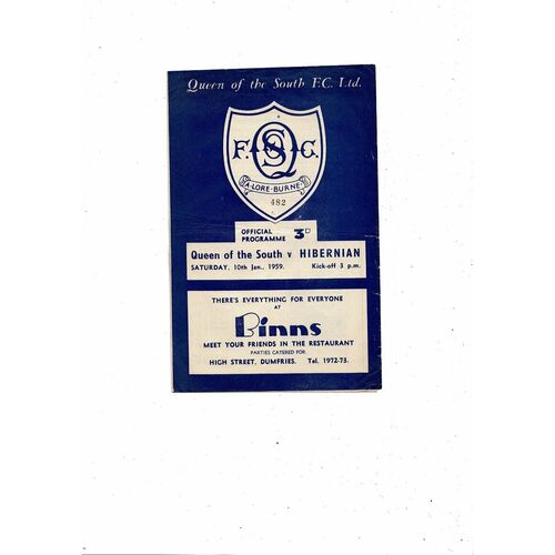 Queen of the South Football programmes