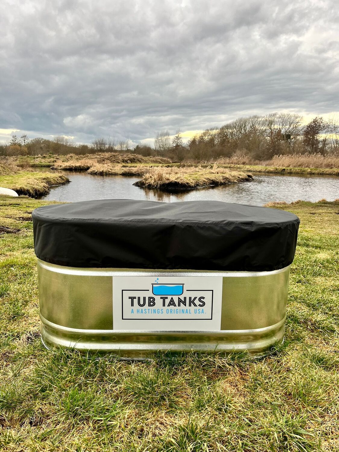 7ft Canvas Cover Tub Tanks Ice Baths Cold Water Therapy Wood