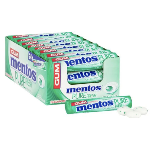 Mentos Pure Fresh Chewing Gum Sugar-free 15.5g or Case of 15.5g x 24