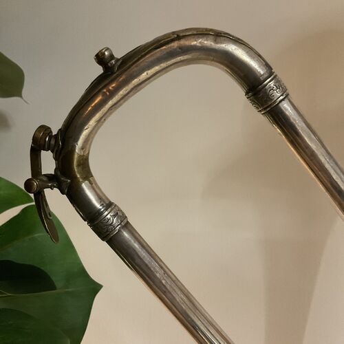 Upcycled Vintage Trombone Lamp.