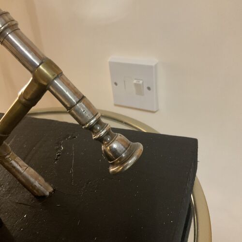 Upcycled Vintage Trombone Lamp.