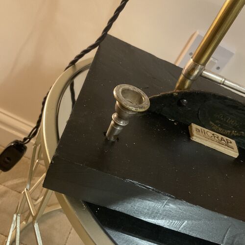 Upcycled Vintage Trombone Lamp.