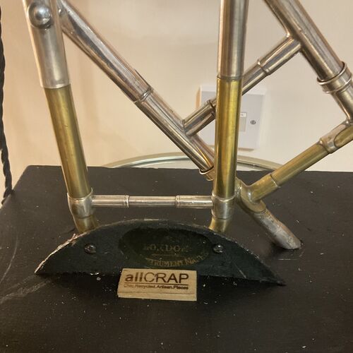 Upcycled Vintage Trombone Lamp.