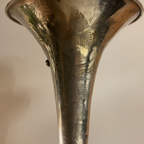 Upcycled Vintage Trombone Lamp.