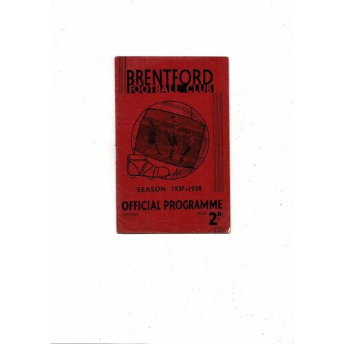 1937/38 Brentford v Middlesbrough Football Programme