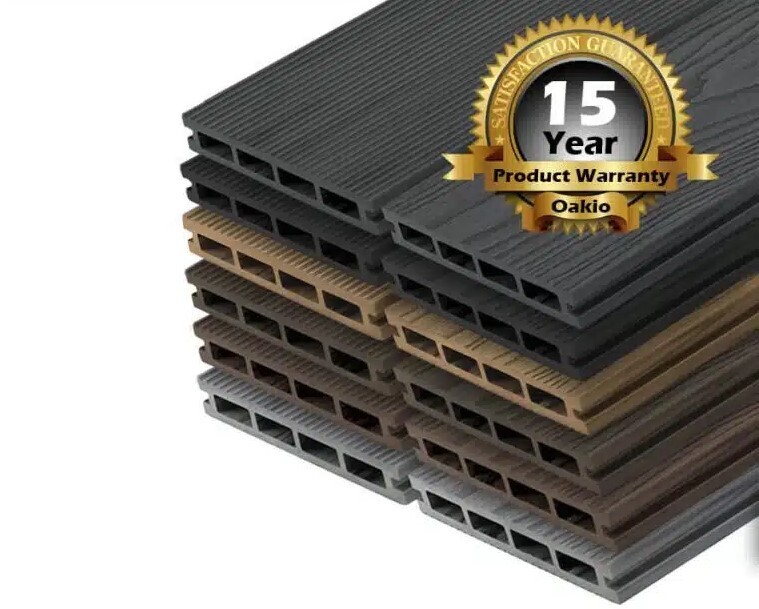 3.6m Oakio Iniwood Composite Decking Rubber Roofing Supplies NW