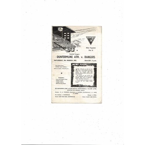 Dunfermline Athletic Football Programmes